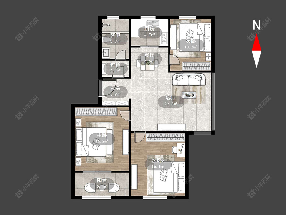 常州新城南都御苑在售二手房源户型图_小牛看房