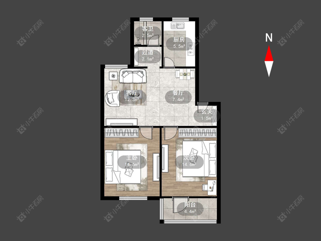常州虹景花园一期在售二手房源户型图_小牛看房