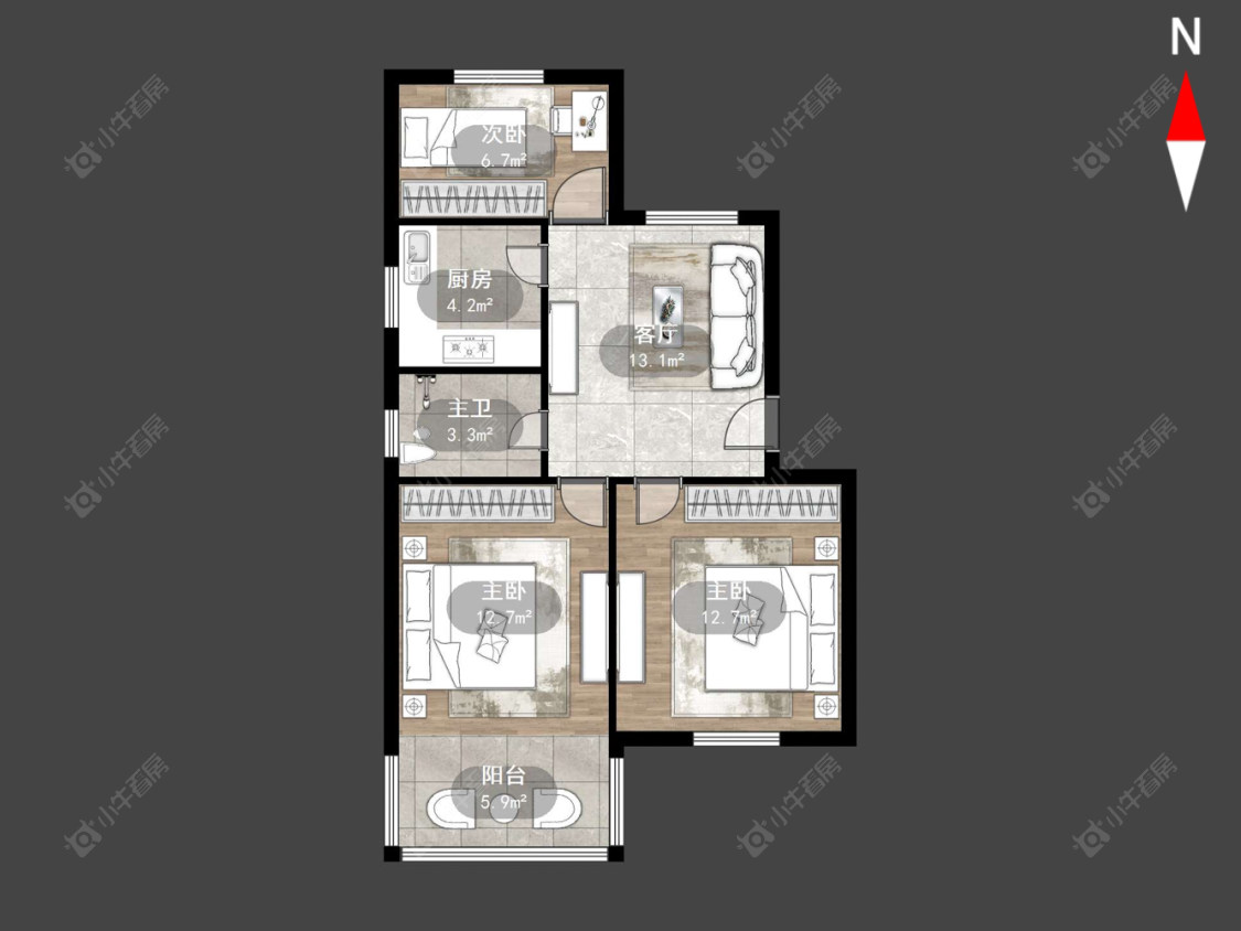 天皇堂弄房源户型图 常州天皇堂弄在售二手房源户型图_小牛看房