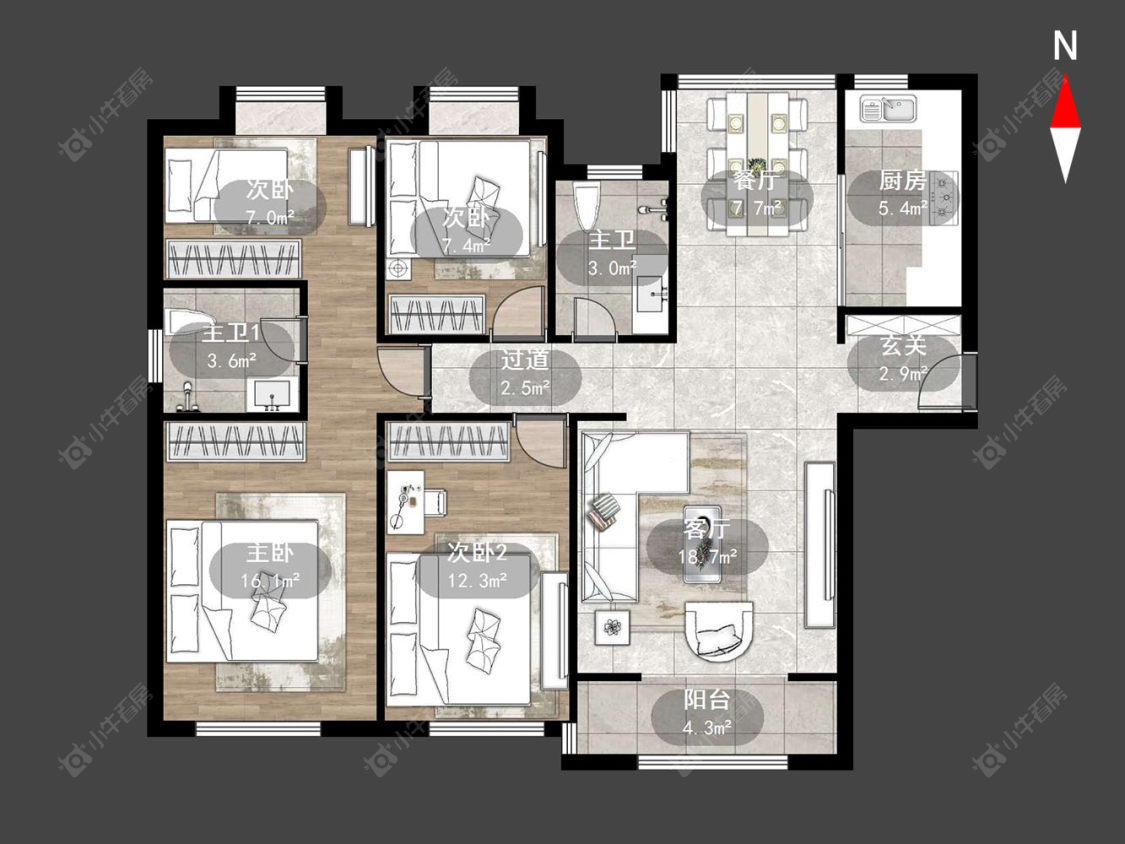 常州宝龙国际花园二期在售二手房源户型图_小牛看房