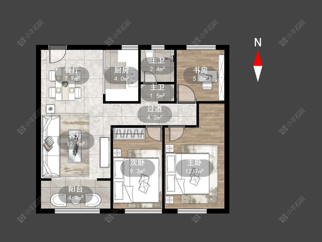 常州绿都万和城七区在售二手房源户型图_小牛看房