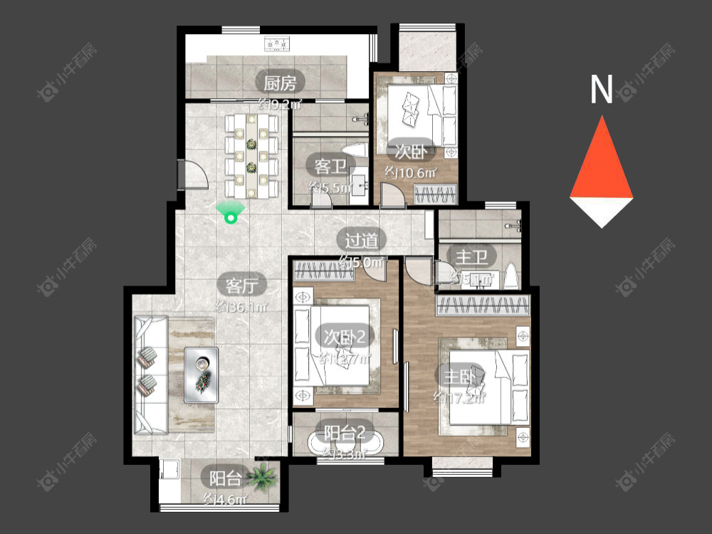 常州随园锦湖公寓在售二手房源户型图_小牛看房