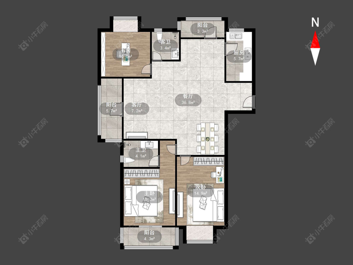 常州荣亨逸都在售二手房源户型图_小牛看房