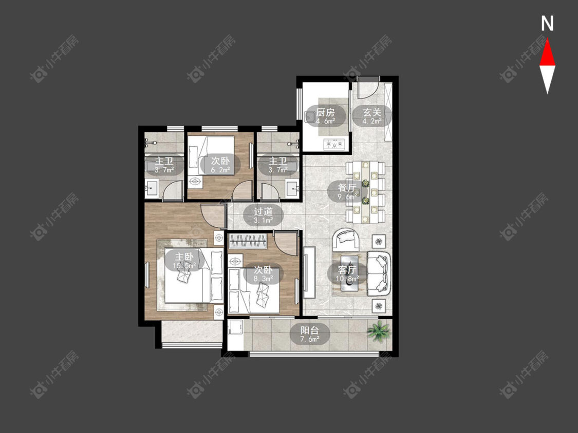 常州保利和光晨樾在售二手房源户型图_小牛看房
