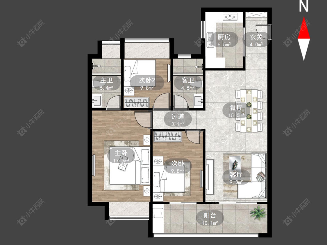 旭辉都会上著房源户型图 常州旭辉都会上著在售二手房源户型图_小牛看房