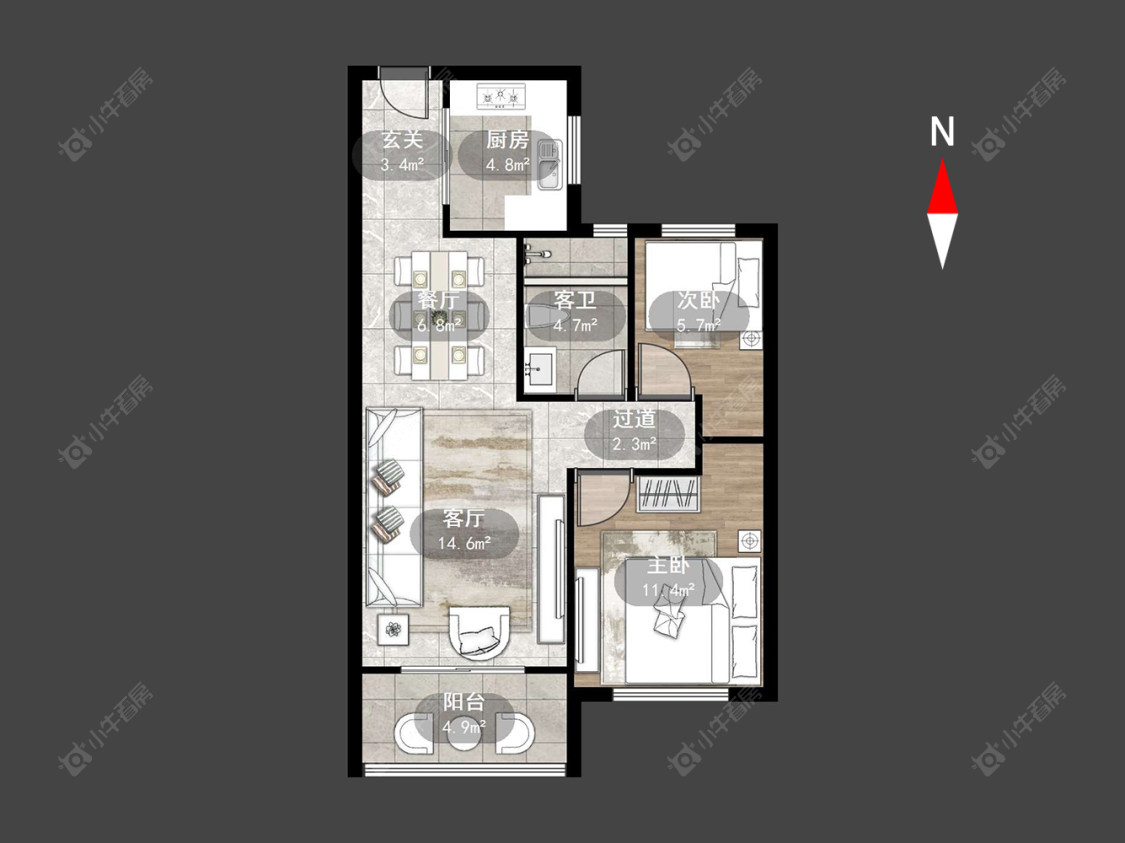 常州海华花园在售二手房源户型图_小牛看房