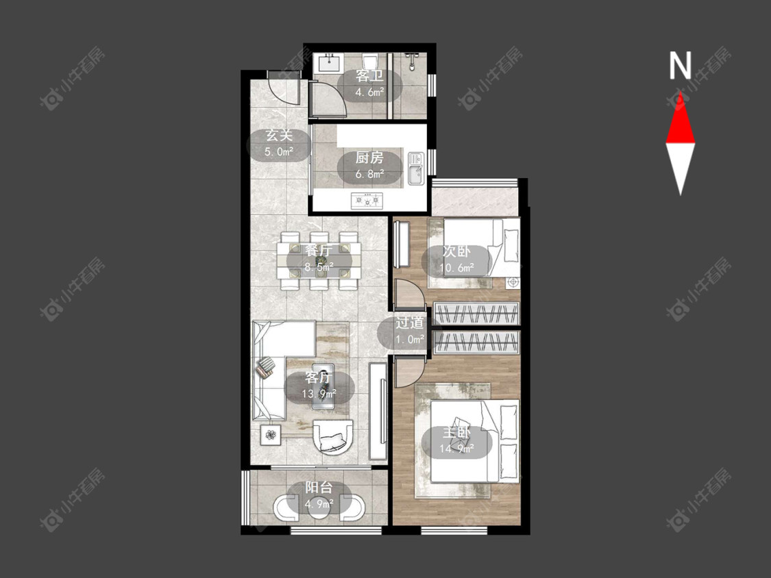 泰盈八千里房源户型图 常州泰盈八千里在售二手房源户型图_小牛看房