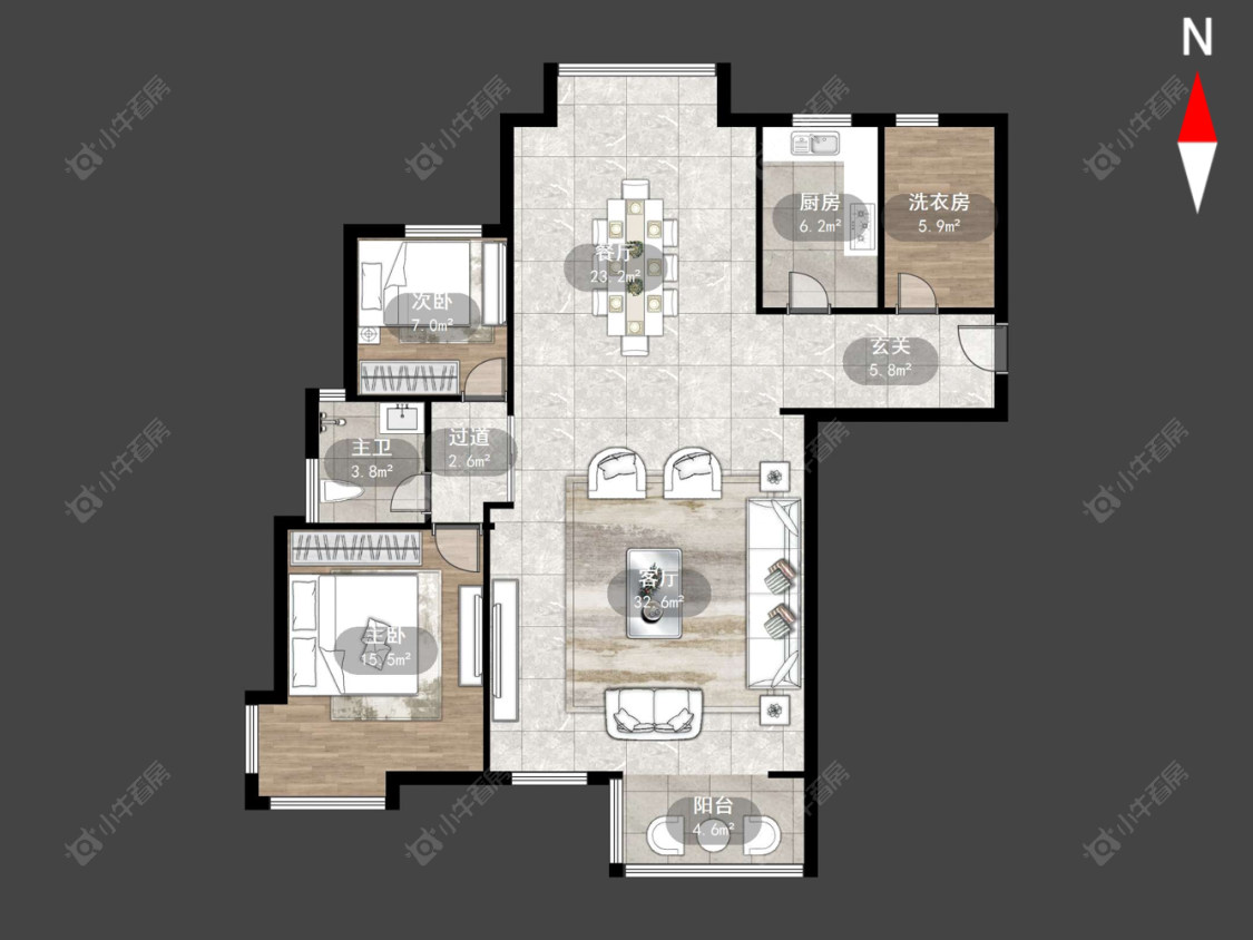 常州河景花园在售二手房源户型图_小牛看房
