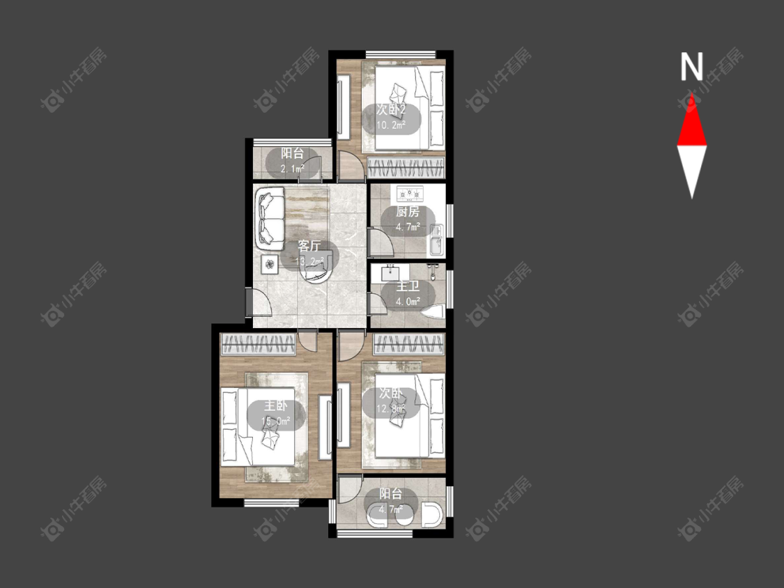 常州河海新村在售二手房源户型图_小牛看房