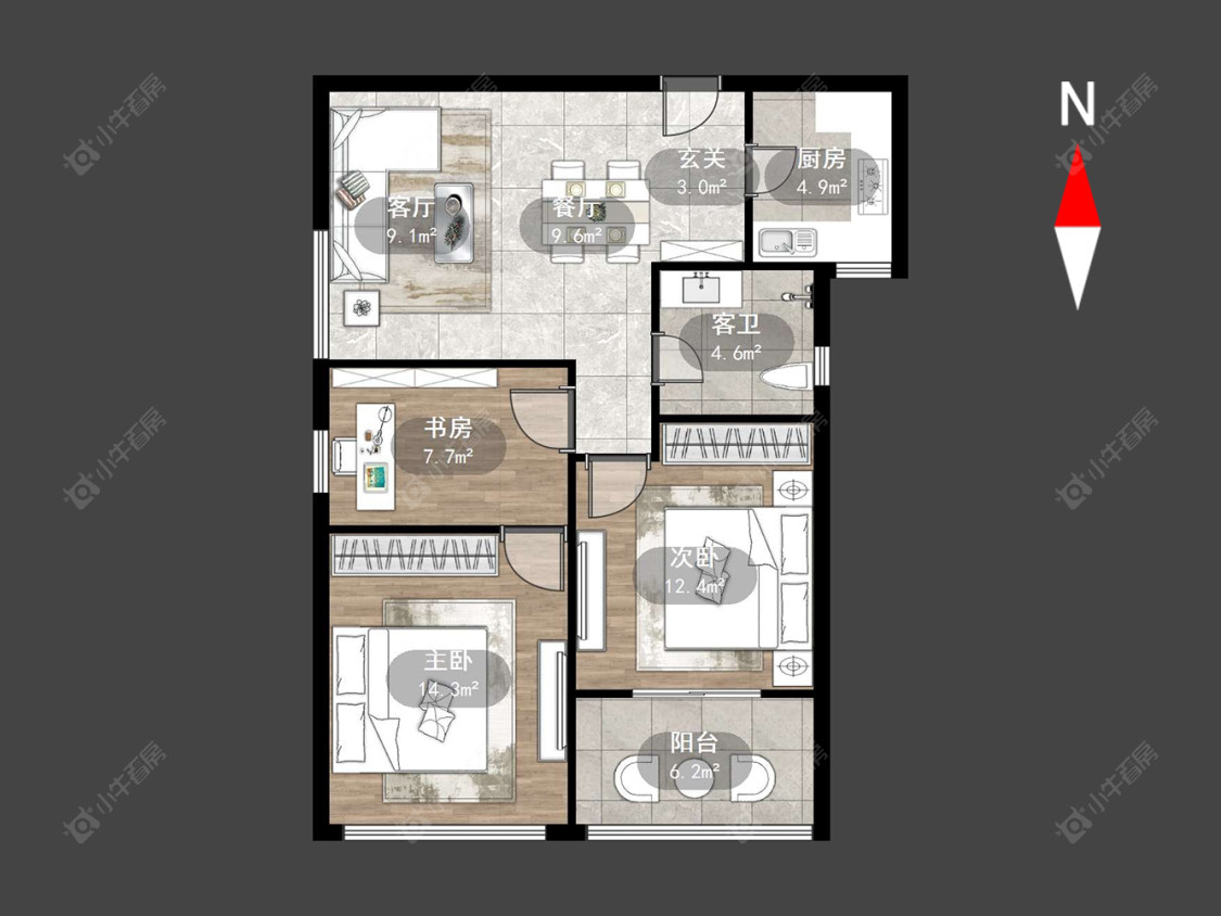 常州怡美花园在售二手房源户型图_小牛看房