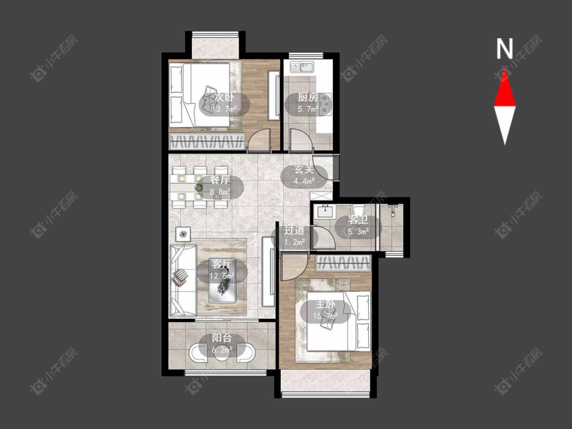 常州名仕佳园在售二手房源户型图_小牛看房