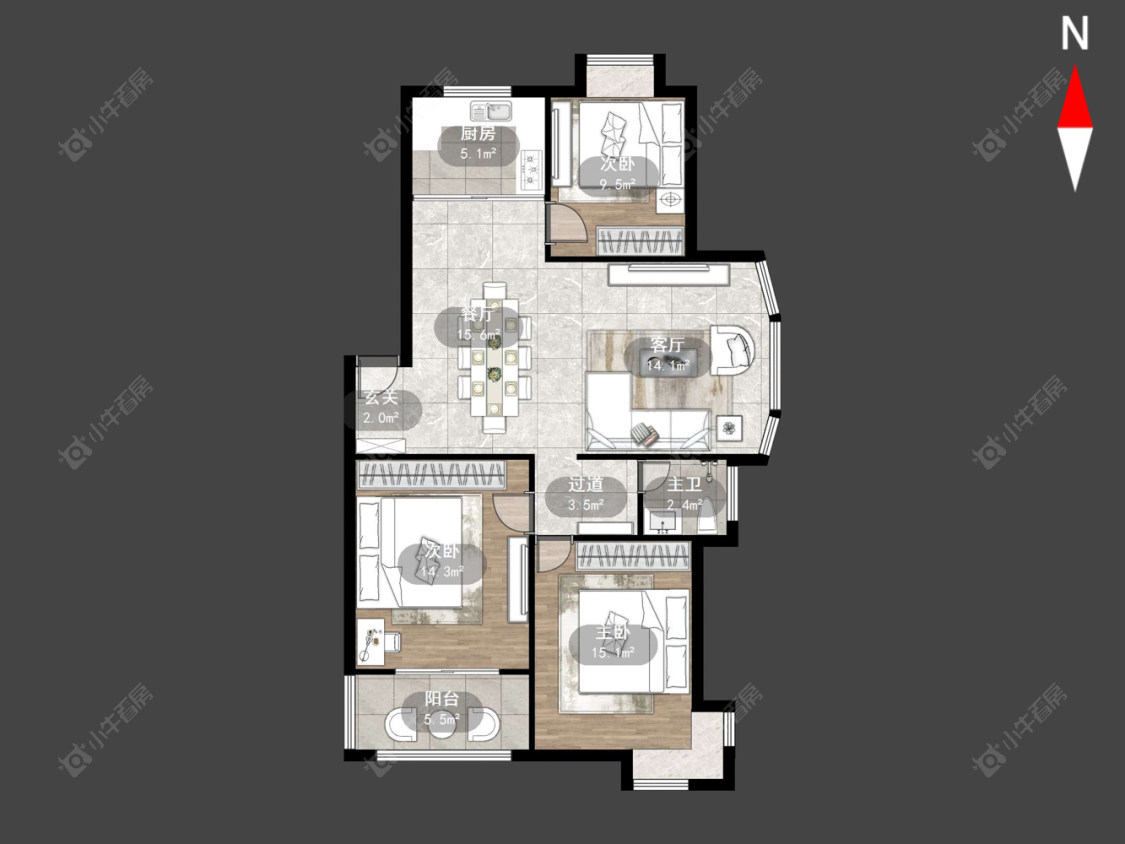锦江丽都花园南区房源户型图 常州锦江丽都花园南区在售二手房源户型图_小牛看房
