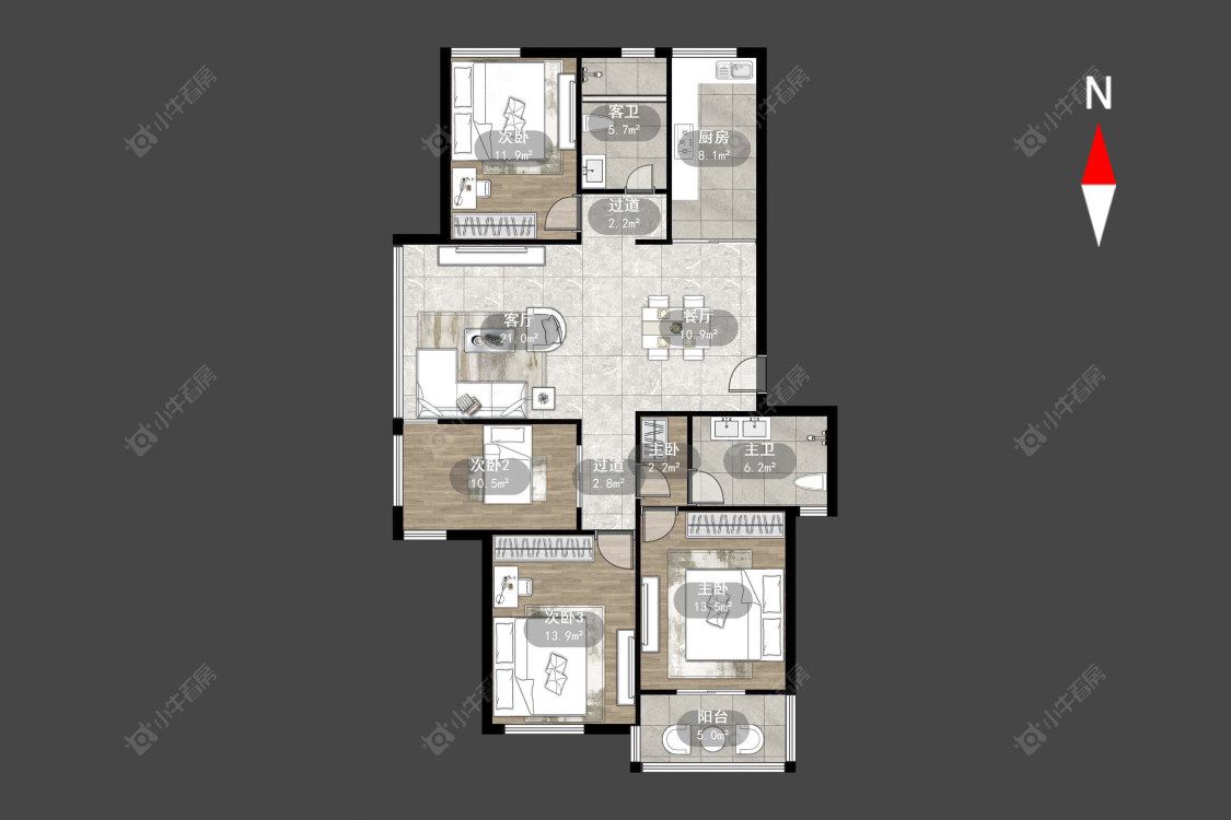 常州新城南都美域在售二手房源户型图_小牛看房
