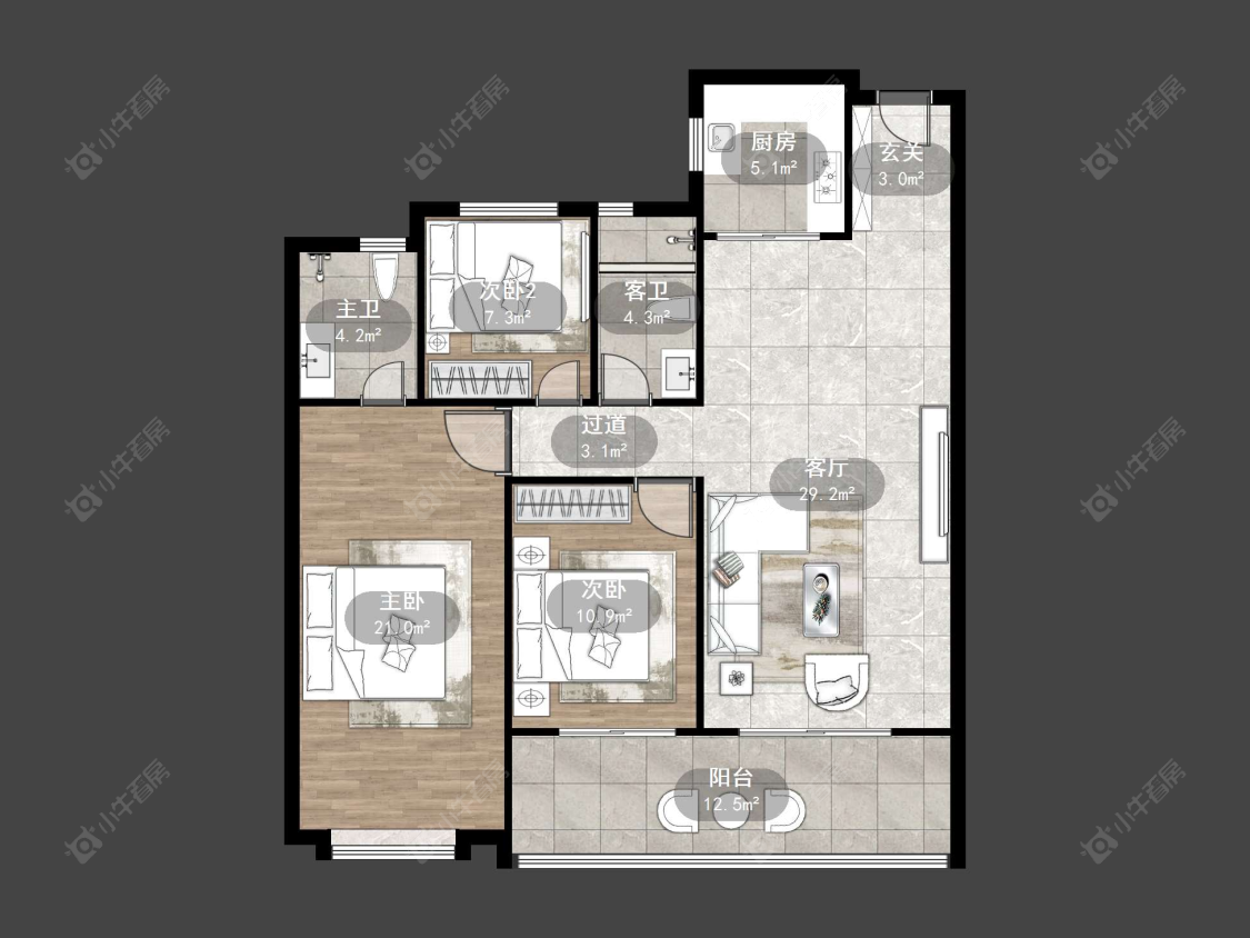 丹阳信达香堤国际在售二手房源户型图_小牛看房