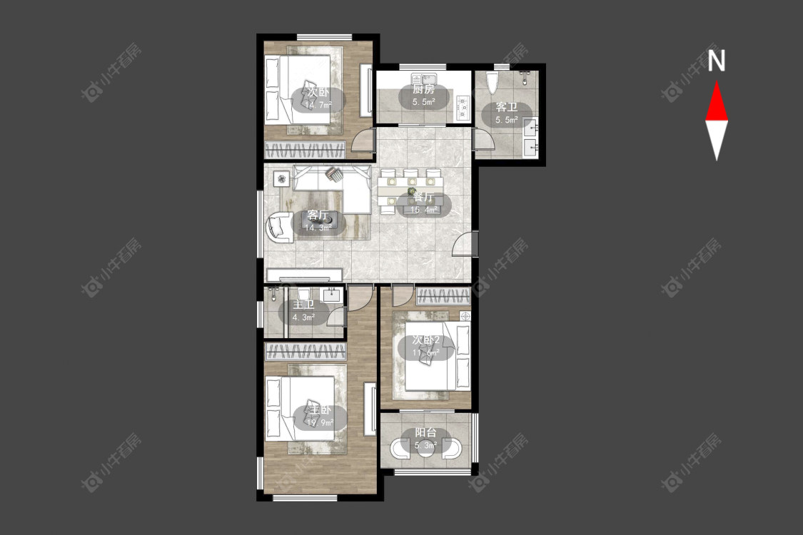 香江壹品房源户型图 常州香江壹品在售二手房源户型图_小牛看房