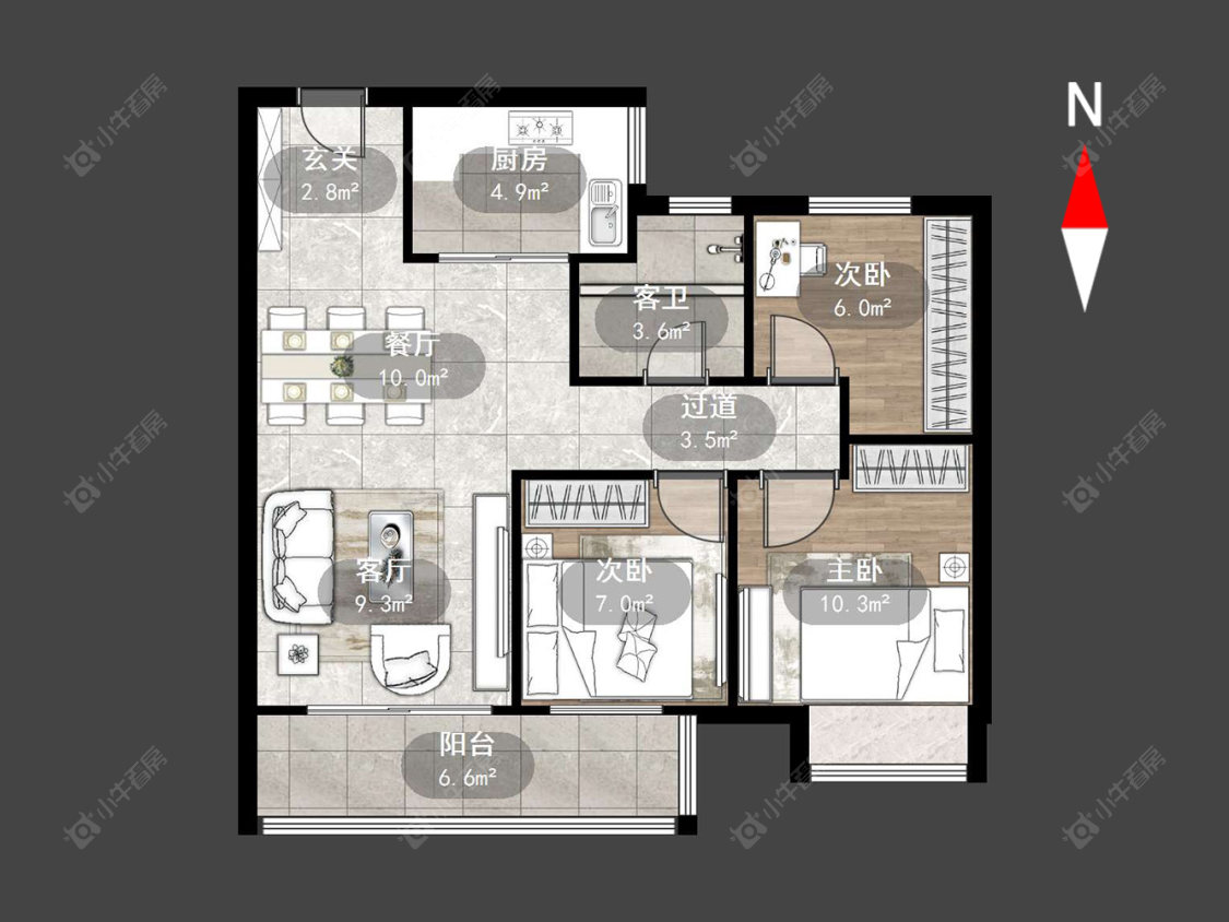 常州美的金科公园天下在售二手房源户型图_小牛看房