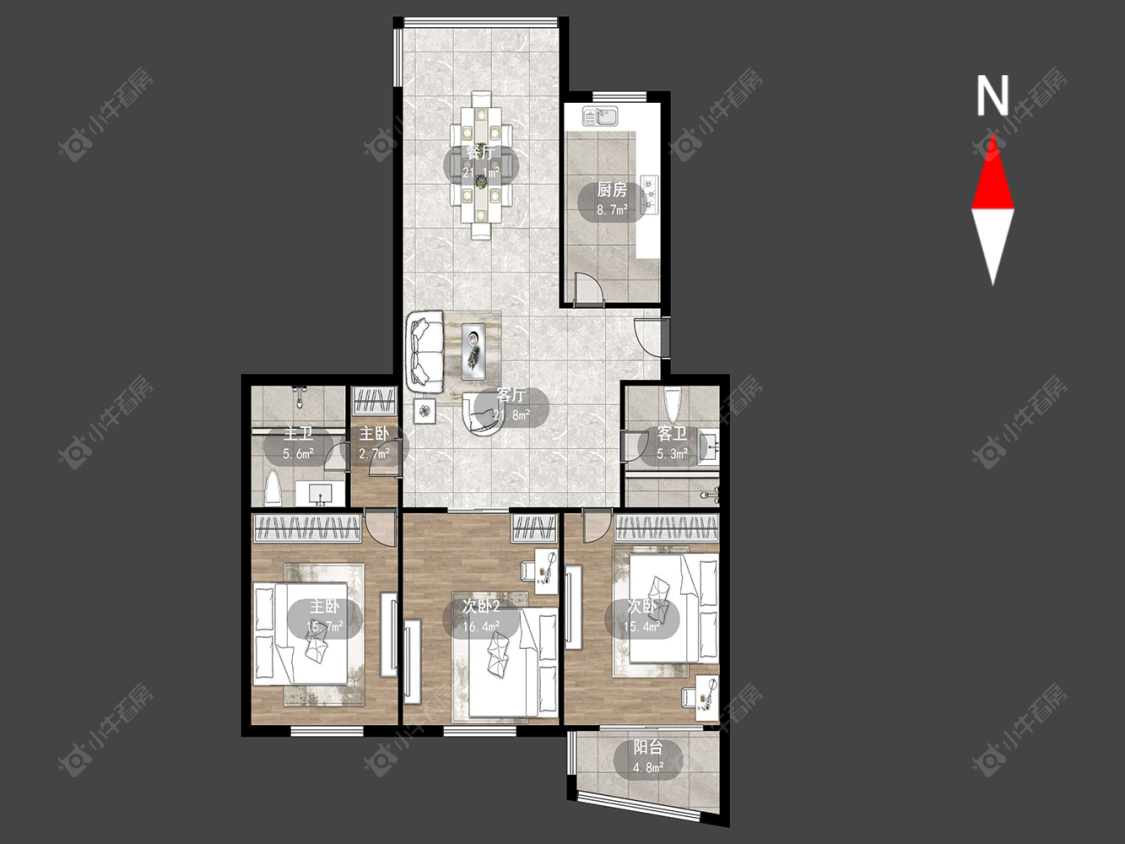 常州太湖花园在售二手房源户型图_小牛看房