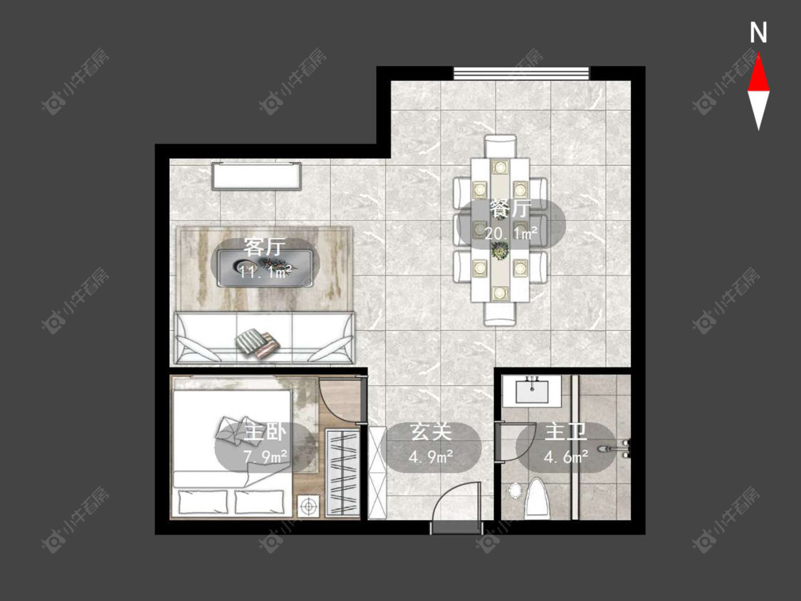 景荟凤凰公寓房源户型图 常州景荟凤凰公寓在售二手房源户型图_小牛看房
