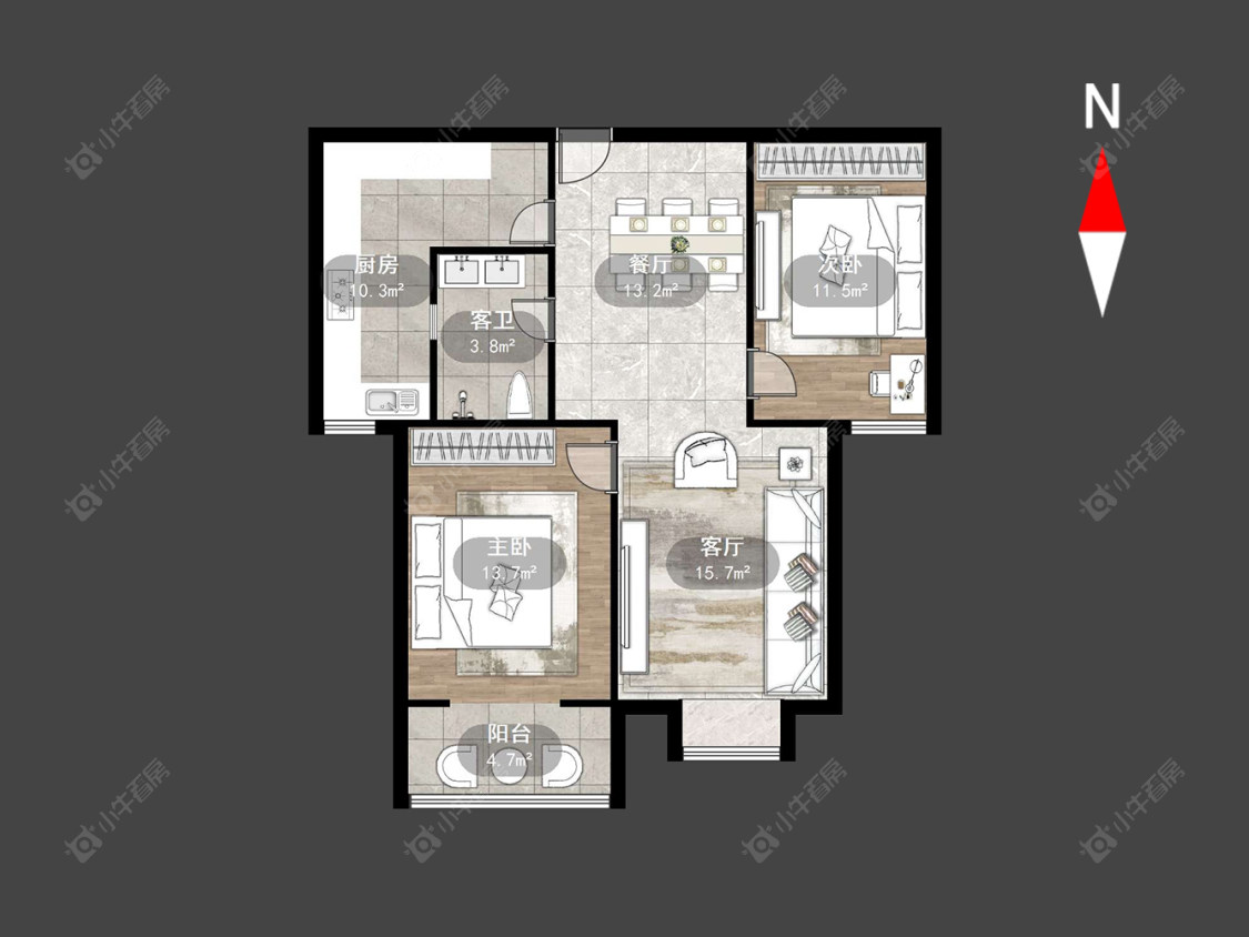 常州新丰苑在售二手房源户型图_小牛看房