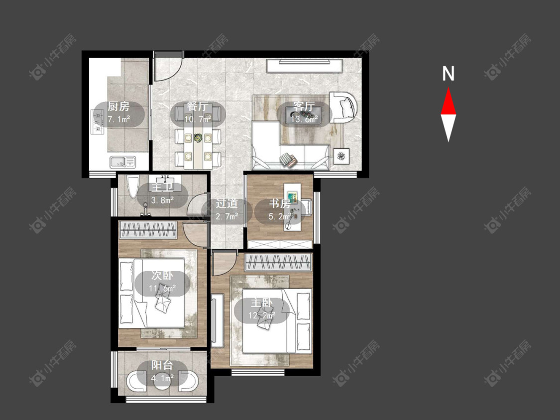 常州银河湾第一城二期在售二手房源户型图_小牛看房