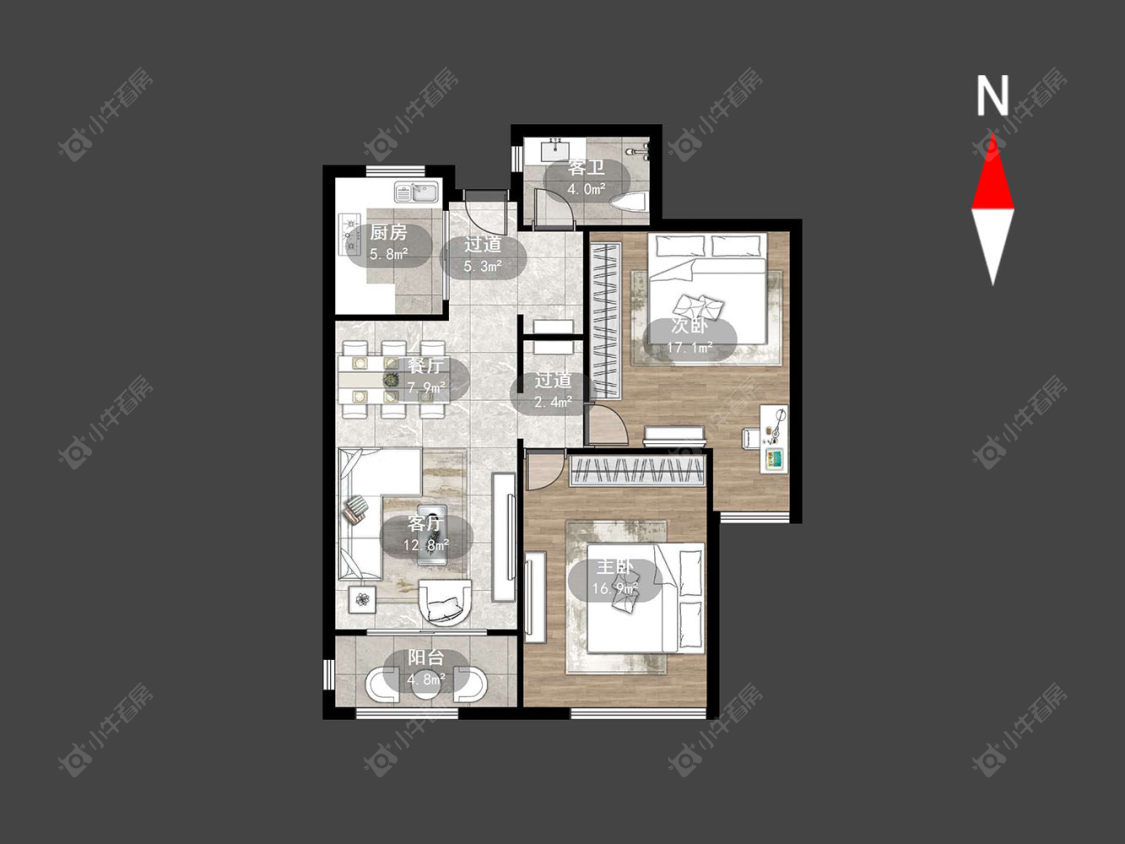常州阳光龙庭在售二手房源户型图_小牛看房