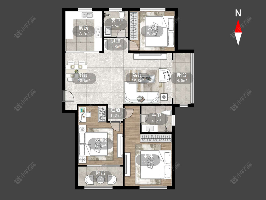 福成上城花园房源户型图 常州福成上城花园在售二手房源户型图_小牛看房