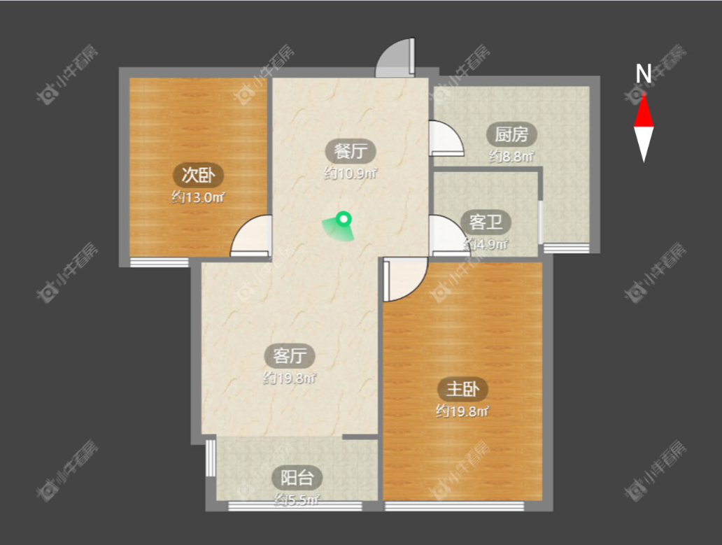 常州惠峰花园2室2厅1卫出租_小牛看房