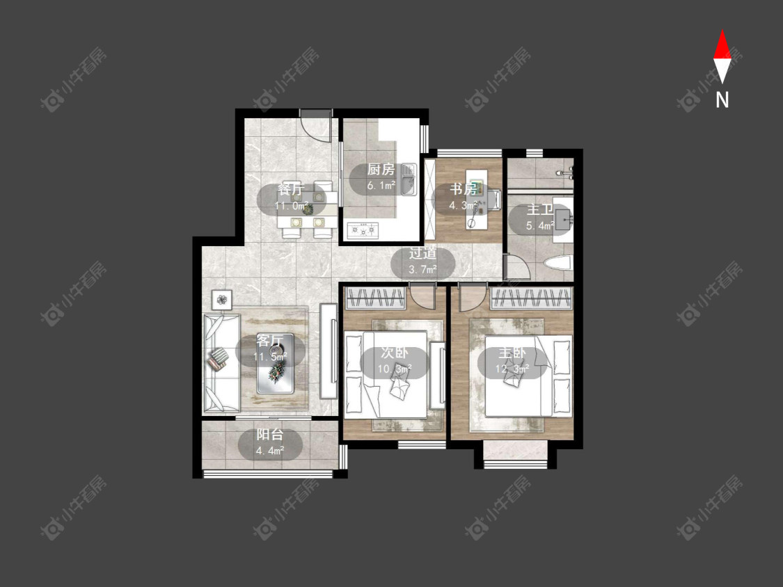常州九洲新世界公馆在售二手房源户型图_小牛看房
