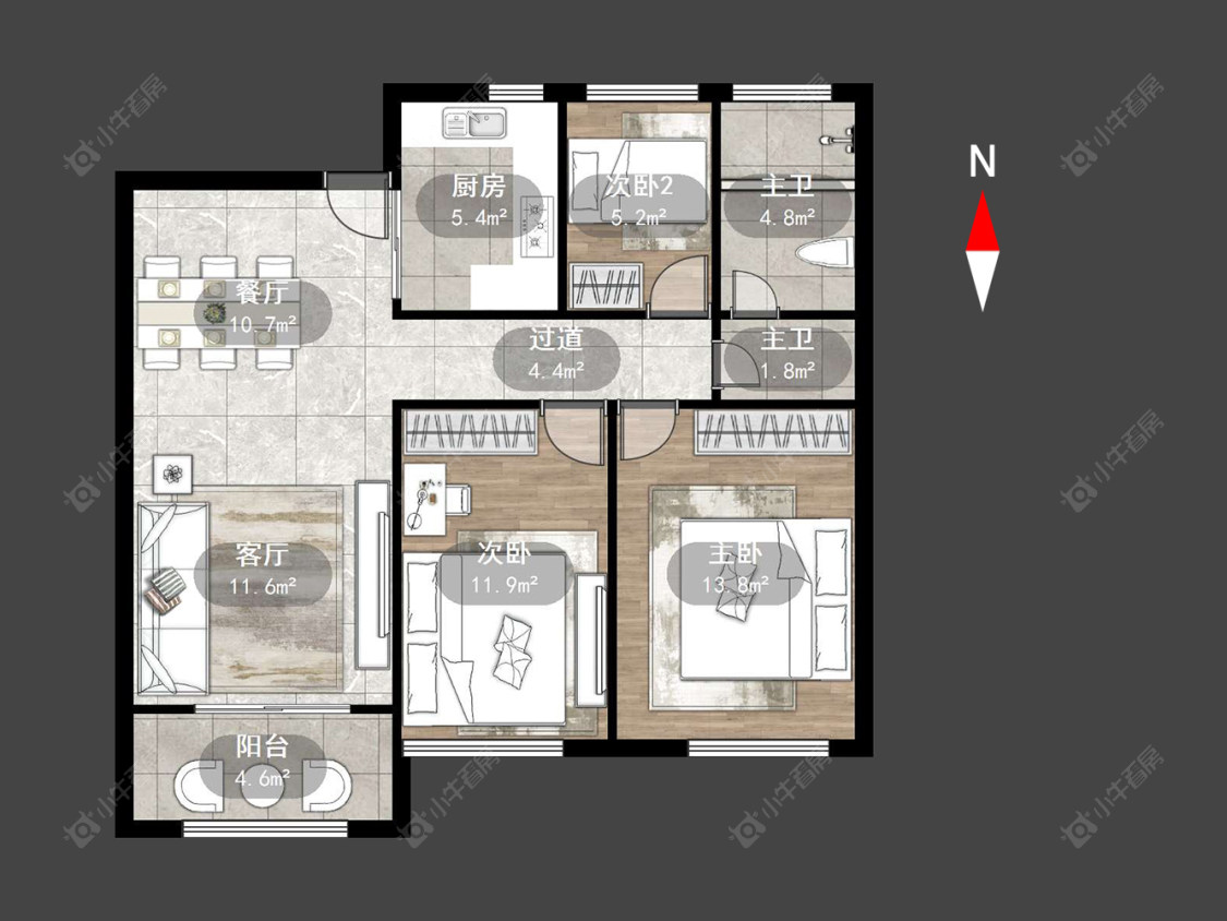 金地格林郡房源户型图 常州金地格林郡在售二手房源户型图_小牛看房