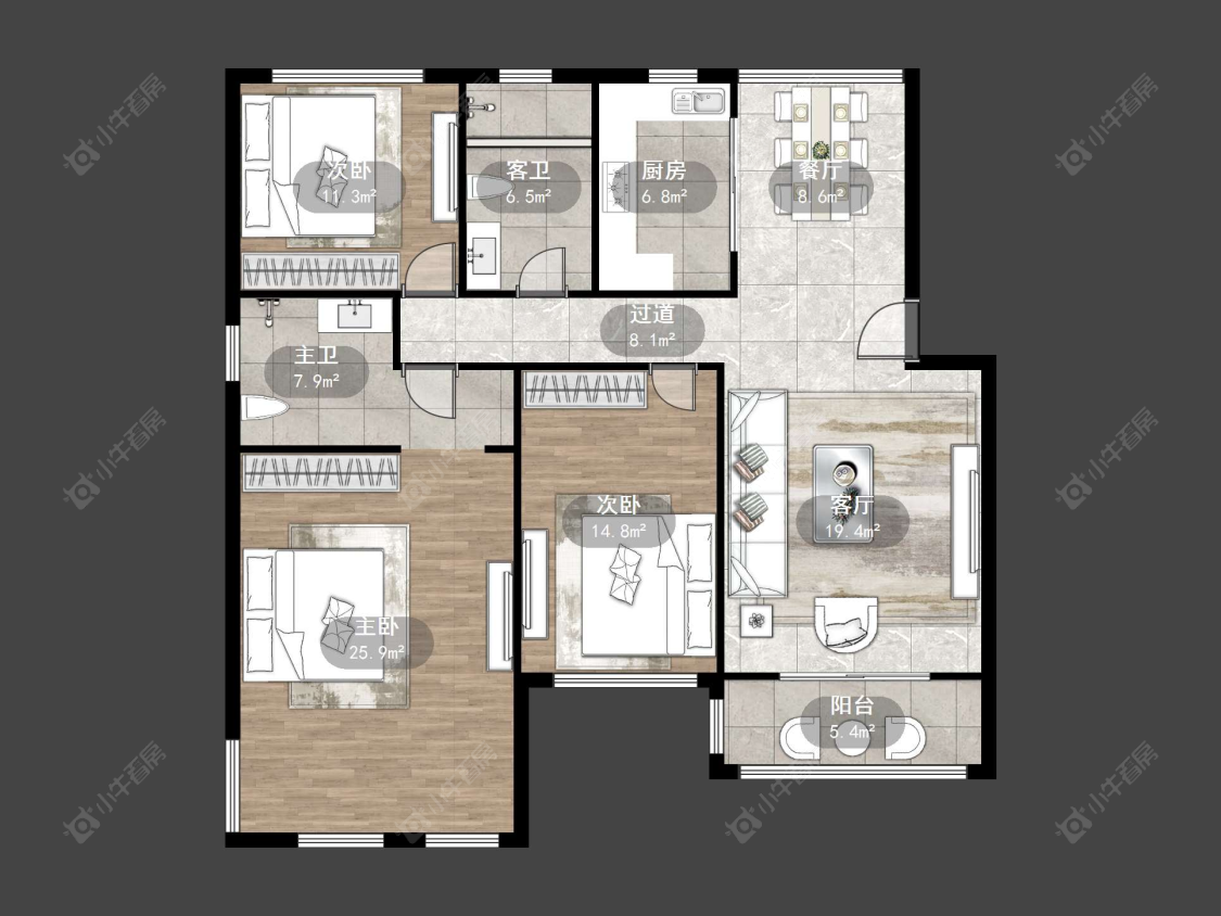 缇香花园一期房源户型图 丹阳缇香花园一期在售二手房源户型图_小牛看房