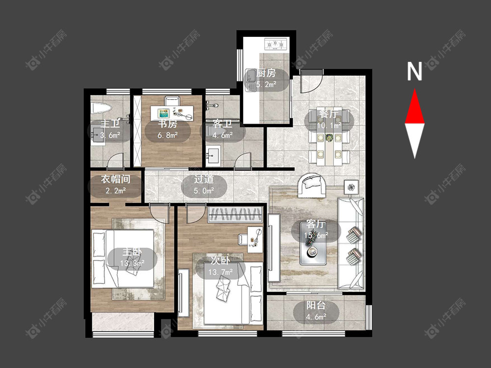 常州绿地香奈在售二手房源户型图_小牛看房