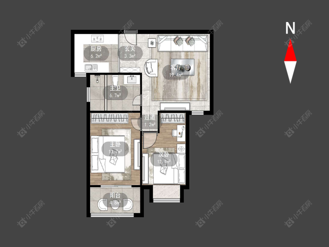 华山苑房源户型图 常州华山苑在售二手房源户型图_小牛看房