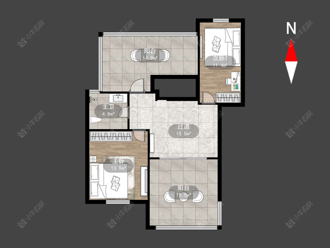 常州盘龙苑南区在售二手房源户型图_小牛看房