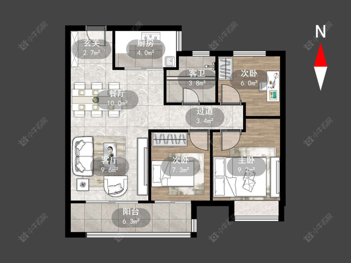 常州美的金科公园天下在售二手房源户型图_小牛看房