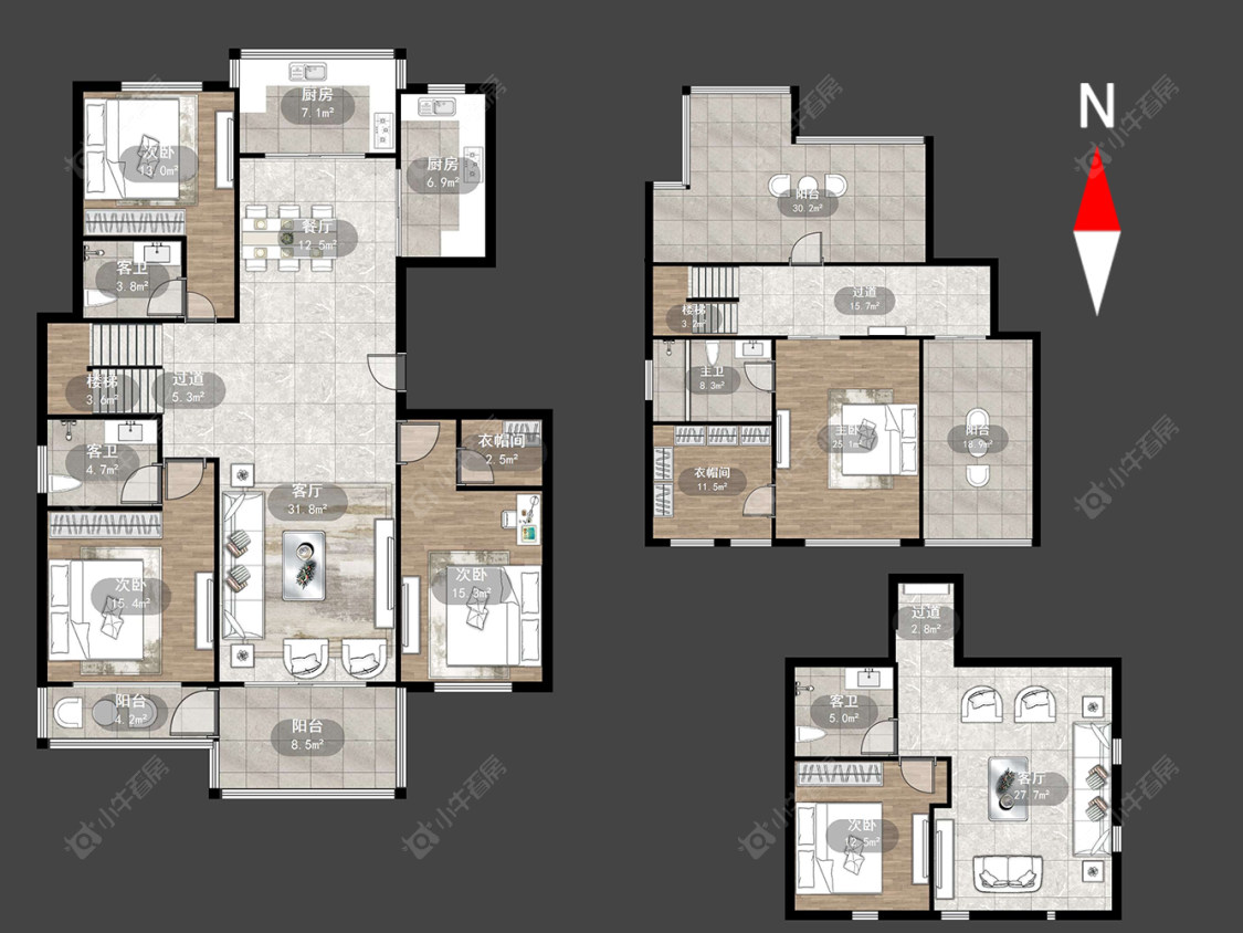 常州龙湖龙誉城二期在售二手房源户型图_小牛看房