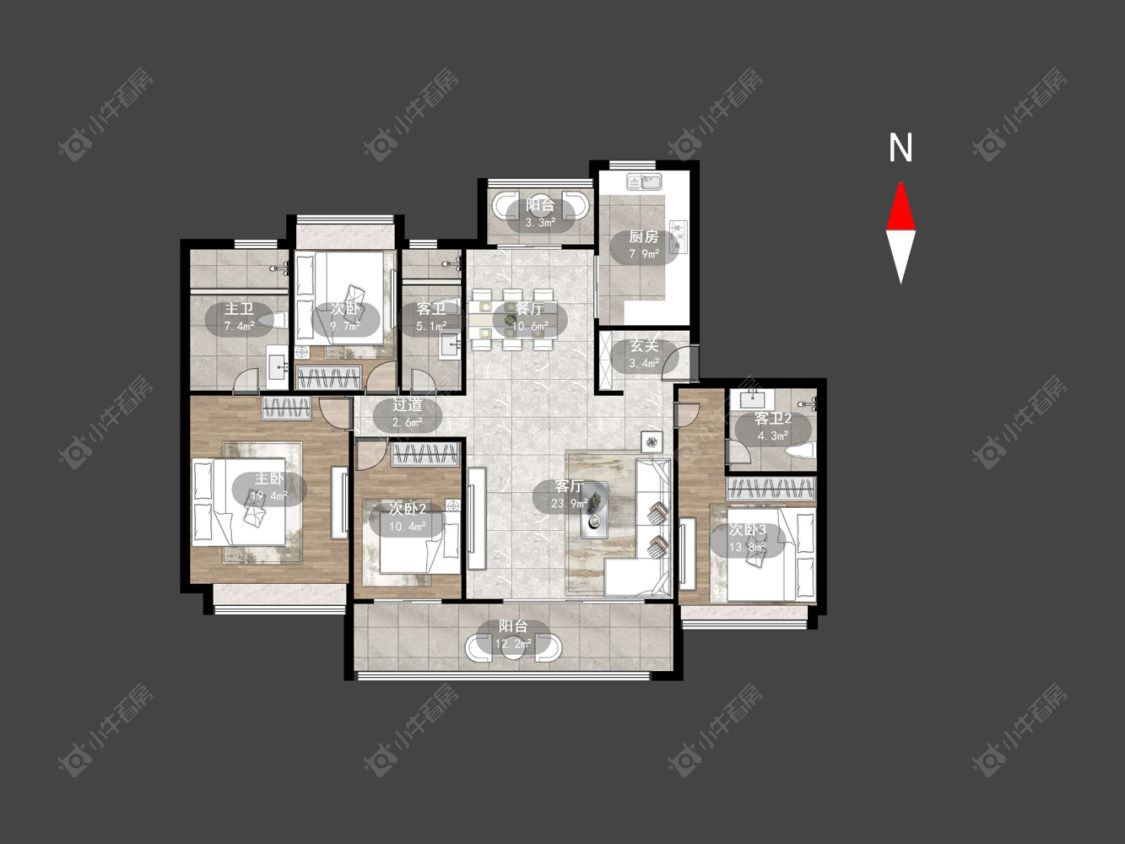 常州华宇新城天境在售二手房源户型图_小牛看房