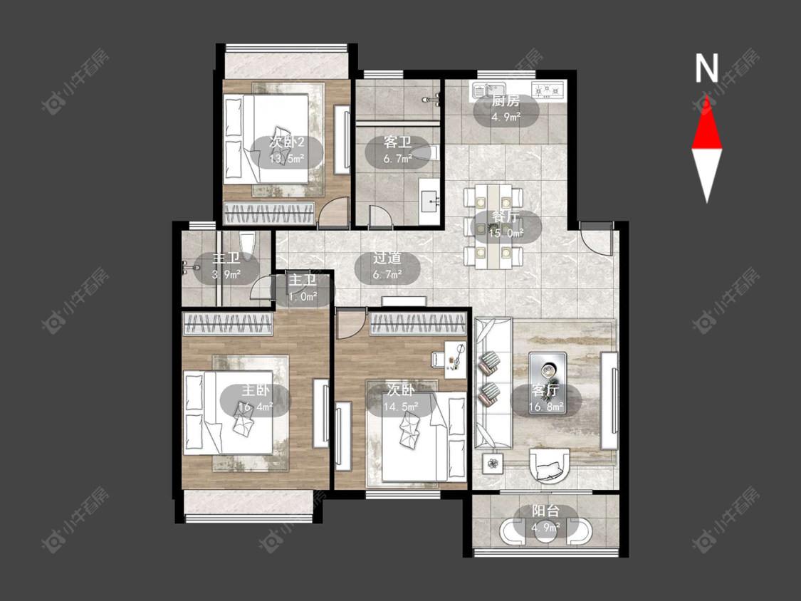 常州百馨西苑一二期在售二手房源户型图_小牛看房