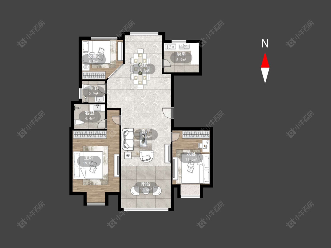 常州香树湾福园在售二手房源户型图_小牛看房