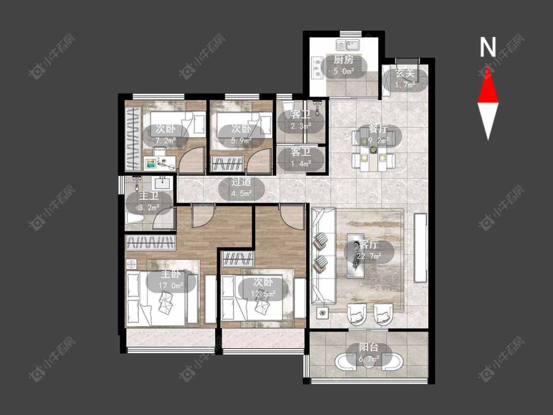 碧桂园浅水湾房源户型图 常州碧桂园浅水湾在售二手房源户型图_小牛看房