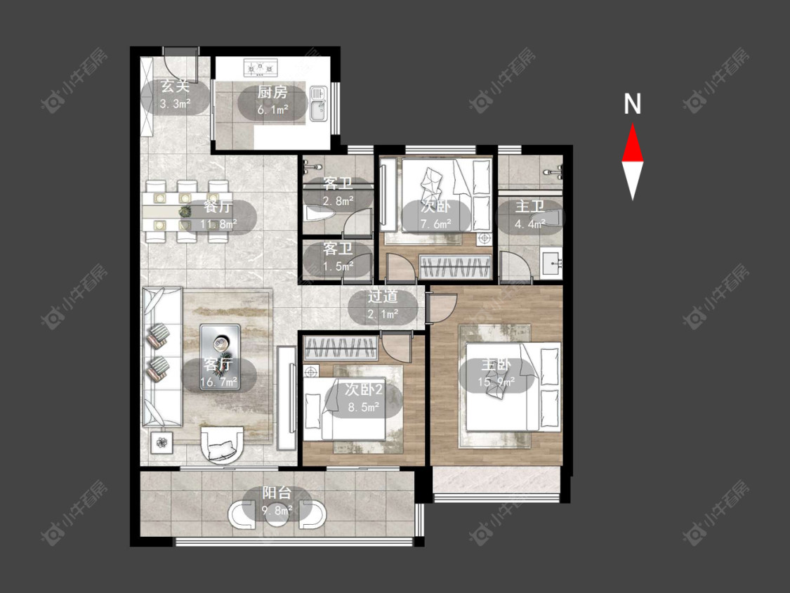 常州碧桂园壹号天禧在售二手房源户型图_小牛看房