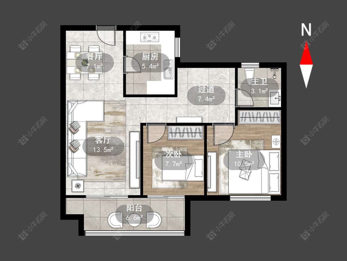 常州观湖名轩在售二手房源户型图_小牛看房