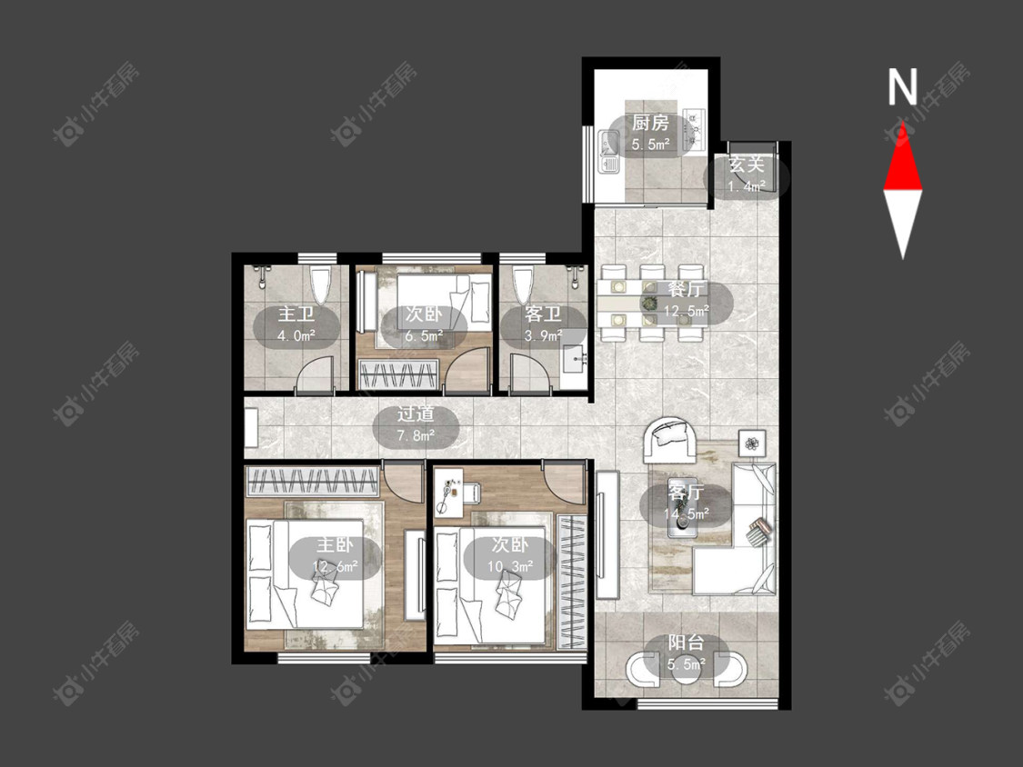路劲城市印象房源户型图 常州路劲城市印象在售二手房源户型图_小牛看房
