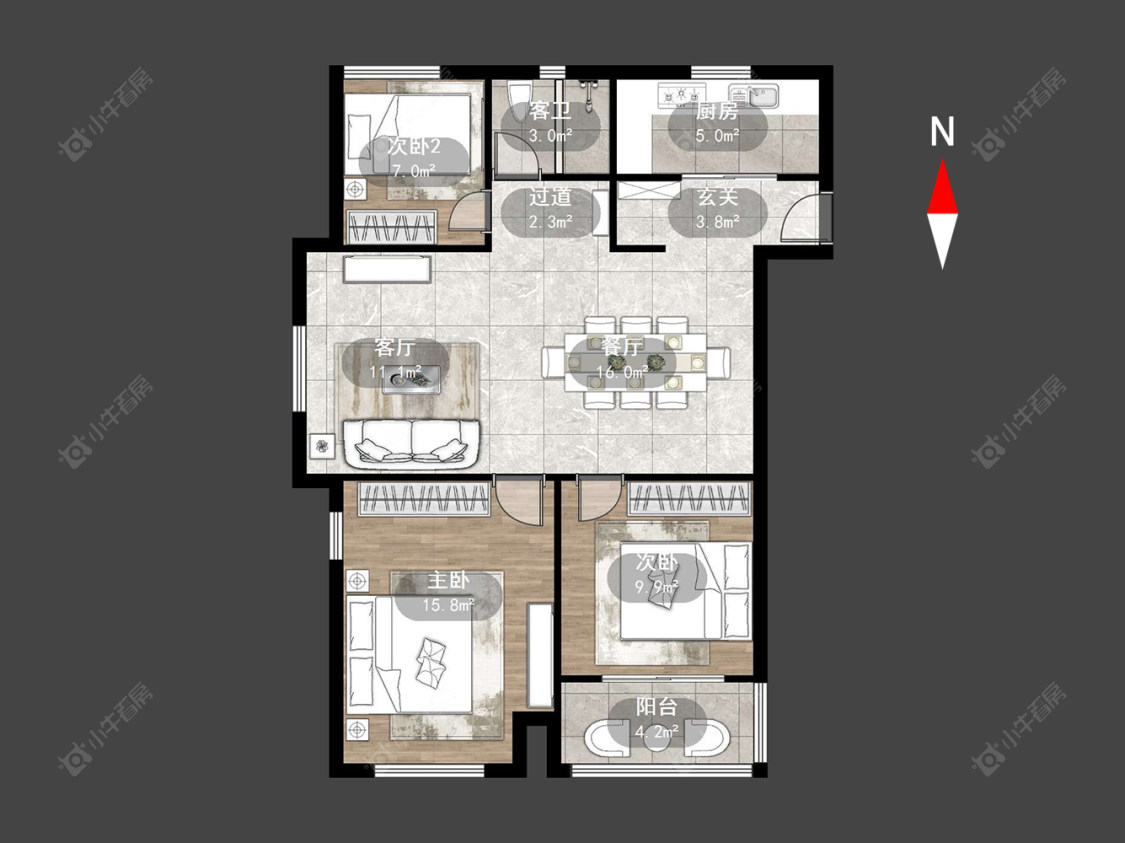 常州深业华府在售二手房源户型图_小牛看房