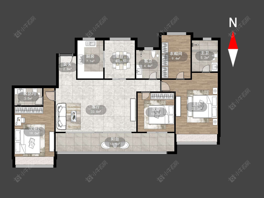 常州桃溪院子在售二手房源户型图_小牛看房