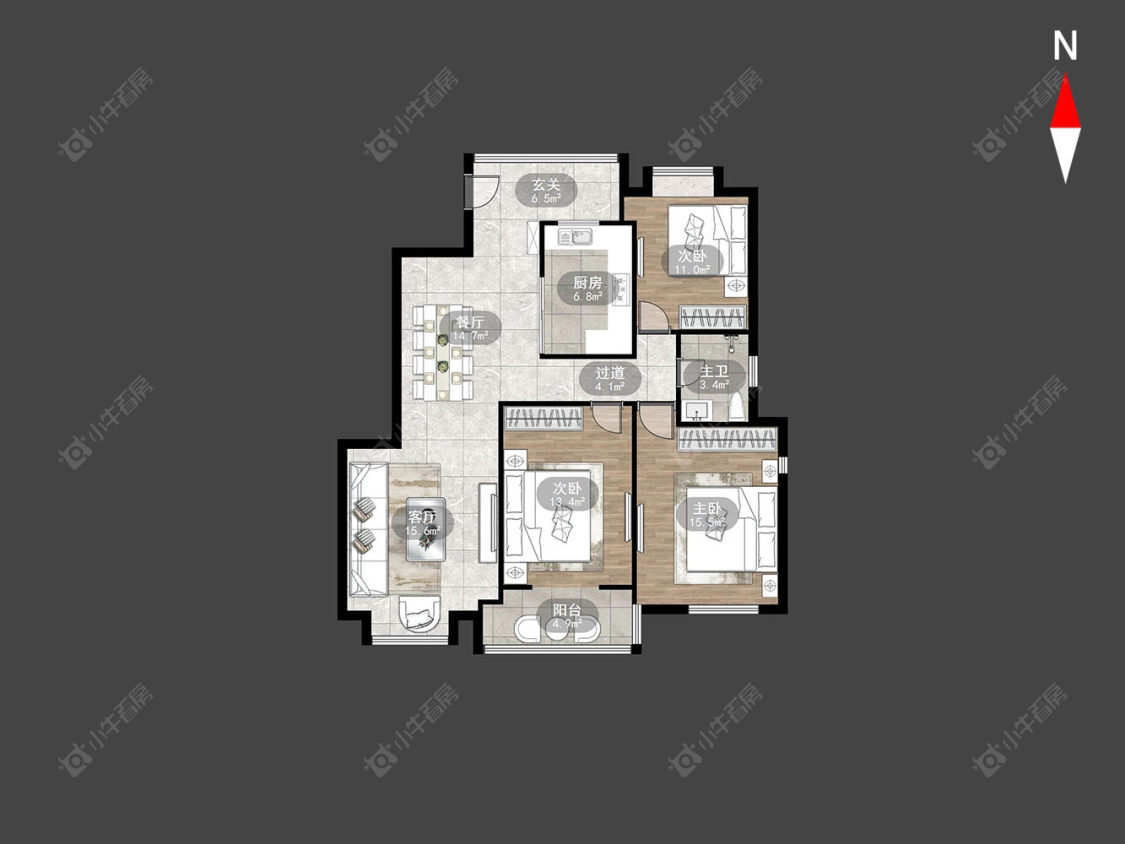 常州御源林城东区在售二手房源户型图_小牛看房