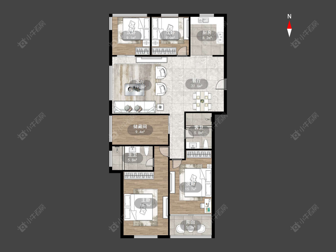 常州金虹105大院在售二手房源户型图_小牛看房