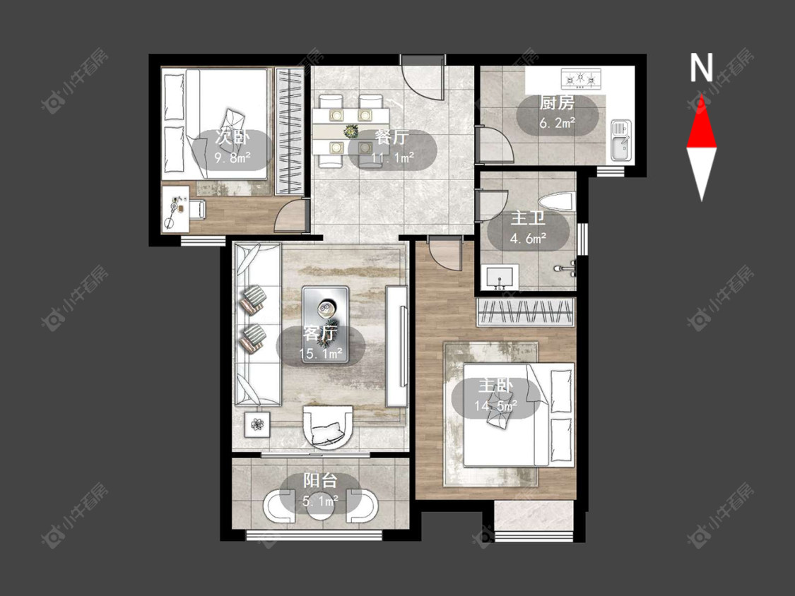 常州锦海星城二期在售二手房源户型图_小牛看房