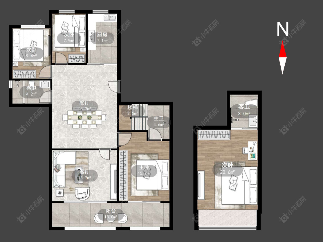 新城璞樾和山房源户型图 常州新城璞樾和山在售二手房源户型图_小牛看房
