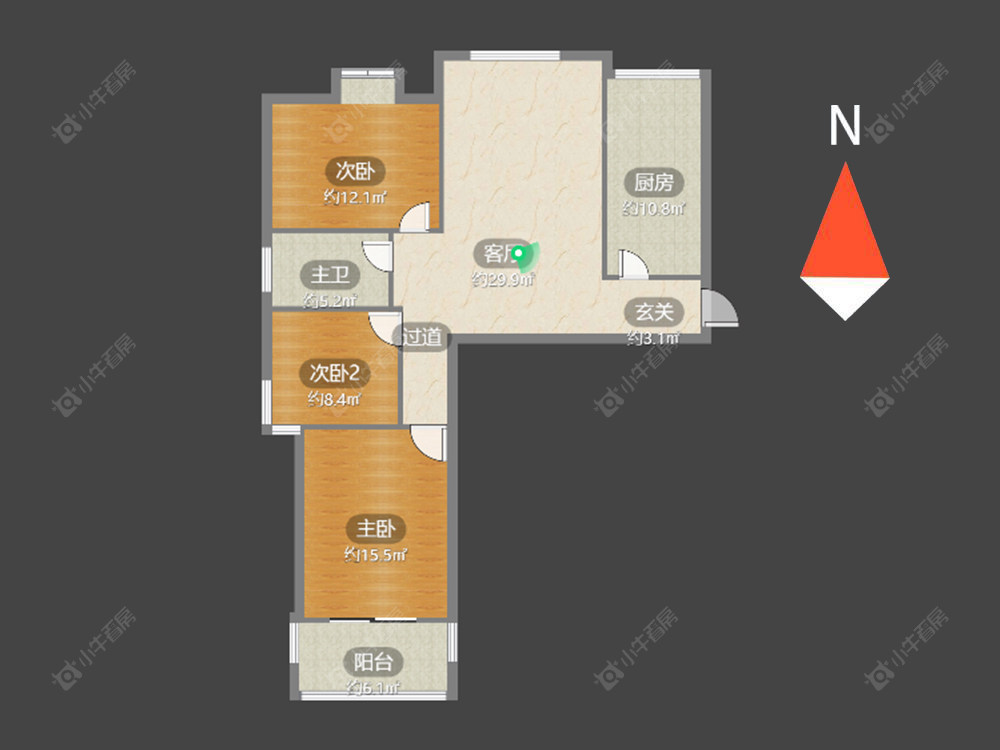 常州绿园爱舍南区在售二手房源户型图_小牛看房