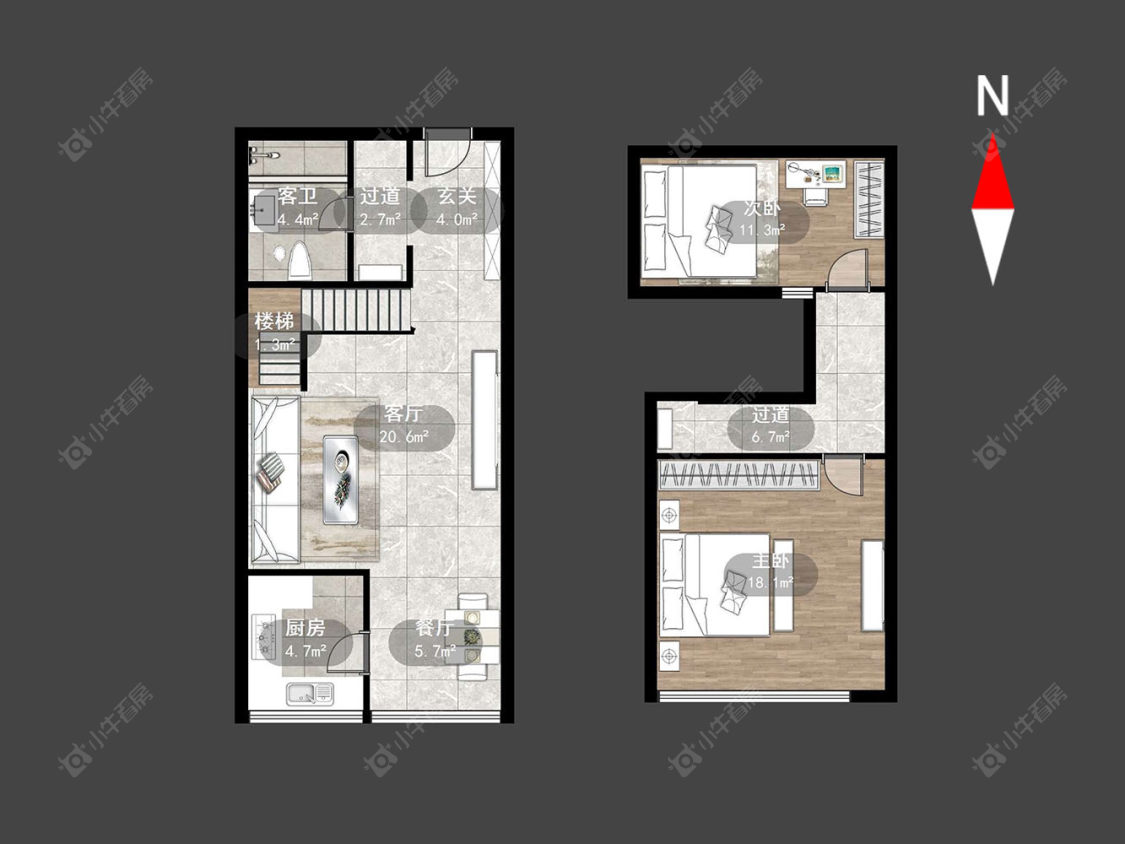 常州美吉特黄金公寓在售二手房源户型图_小牛看房